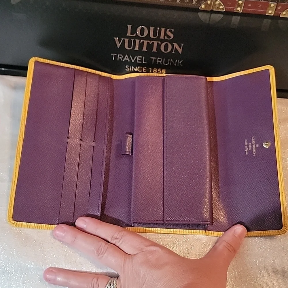 Louis Vuitton Sarah Yellow Epi Vintage Wallet